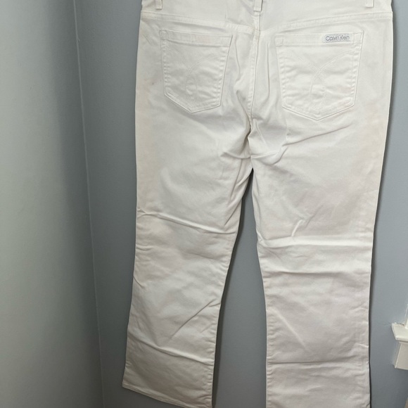 Calvin Klein White Boot Cut Jeans - Picture 2 of 12